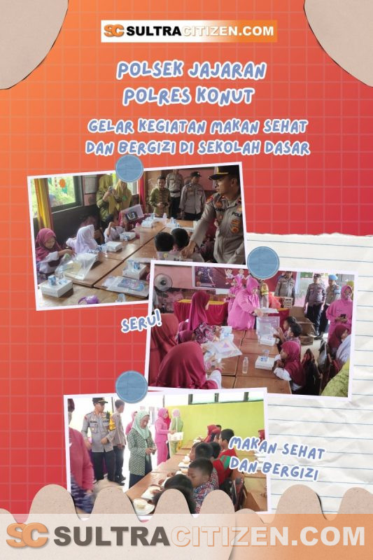Dukung Program Asta Cita dan Sambut Hut Ke-5 Polres Konut, Polsek Jajaran Polres Konut Gelar Kegiatan Makan Sehat dan Bergizi di Sekolah Dasar