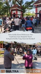 Polres Kolaka Kawal Pelaksanaan Aksi Unjuk Rasa Guna Menjamin Situasi Kabupaten Kolaka Yang Aman dan Kondusif