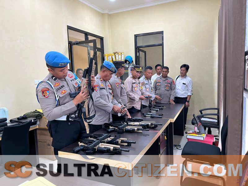 Tindak lanjut Perintah Kapolri, Propam Polres Konut Laksanakan Gaktiblin Pemeriksaan Senjata Api