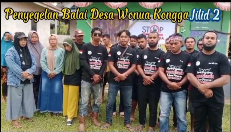 Akibat Tidak Ada Atensi dari Pihak Berwenang, Masyarakat Desa Wonua Kongga Segel Balai Desa dan Tanyakan Penegakan Hukum di Konsel