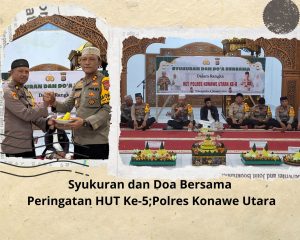 Sederhana Penuh Keakraban di Momen Syukuran Doa Bersama Peringatan Hut Ke-5 Polres Konawe Utara